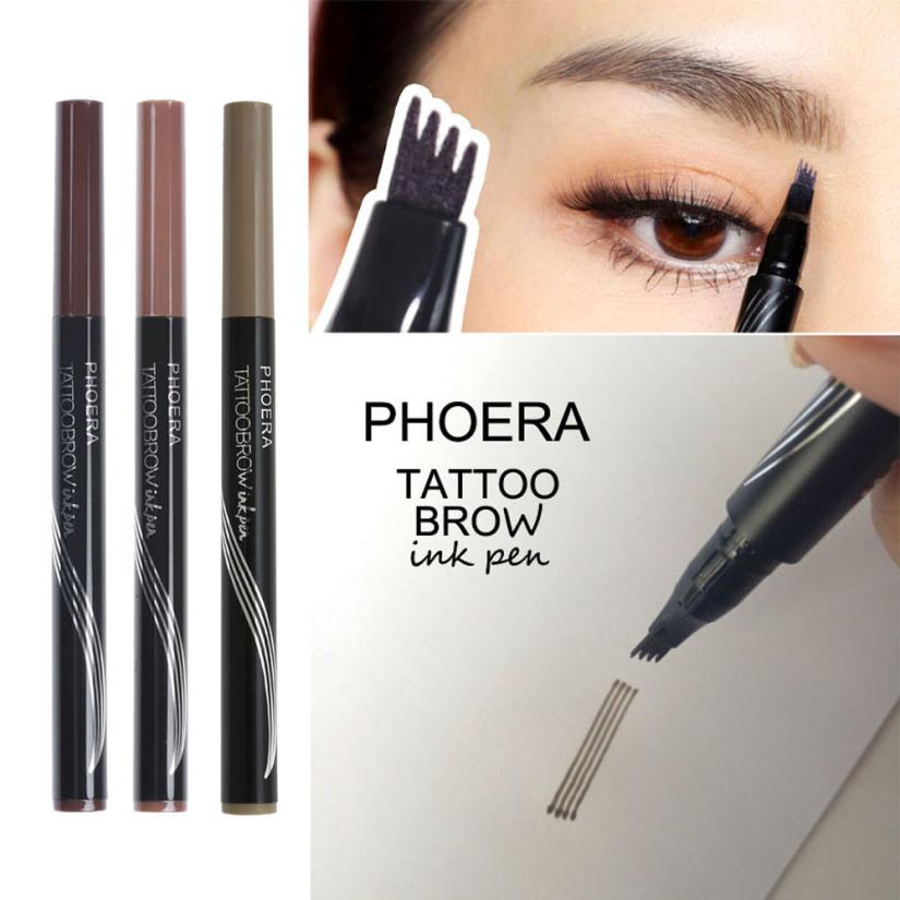 Ultra-Fine 4-Tip Waterproof Eyebrow Pencil – Long Lasting Natural Brows