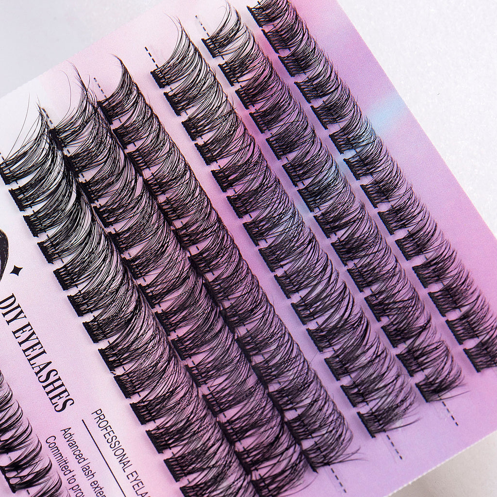 12 Rows Cluster Lashes – 150 Segmented Natural False Eyelashes